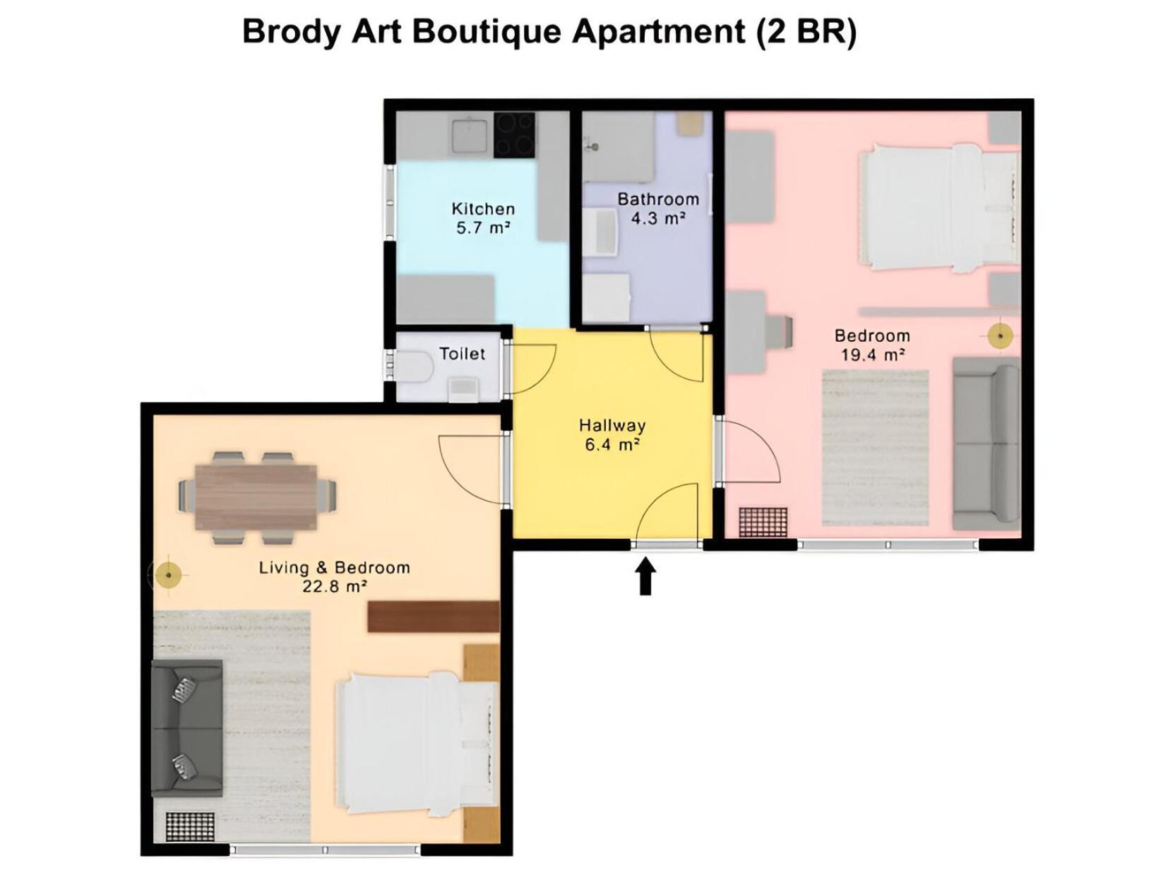 Brody Art Boutique Apartments Budapest Habitación foto